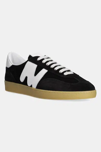 Semišové tenisky MSGM černá barva, 3840MS021