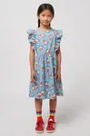 Dětské bavlněné šaty Bobo Choses Morning Egg modrá barva, mini, 125AC143