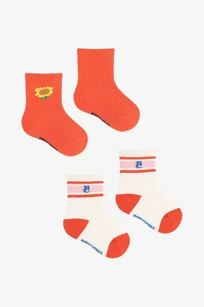 Dětské ponožky Bobo Choses Sunflower 2-pack oranžová barva, 125AH020