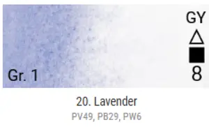 Akvarelové barvy Grand Godet – 20 Lavender