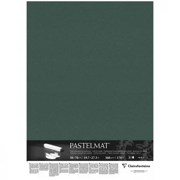 Papír pro pastel Pastelmat 50x70cm 360g dark green