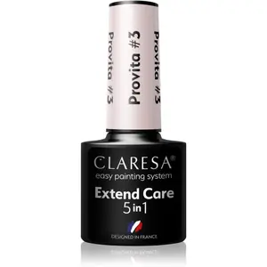 Claresa Extend Care 5 in 1 Provita podkladový lak pre gélové nechty s regeneračným účinkom odtieň #3 5 g