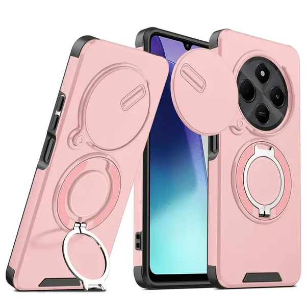 Camslide Stand obal, Xiaomi Redmi 14C, růžový