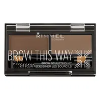 Rimmel Paletka pro dokonalé obočí Brow This Way (Powder Kit) 2,4 g 003 Dark Brown
