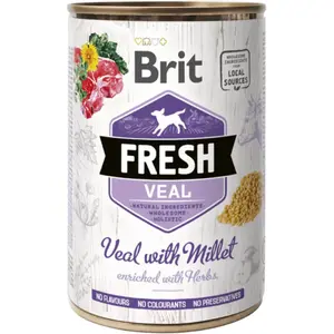 Brit Fresh Dog konzerva Veal with Millet 400 g | Konzerva pre psov