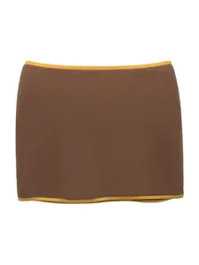 Pull&Bear Sukňa  hnedá / šafránová