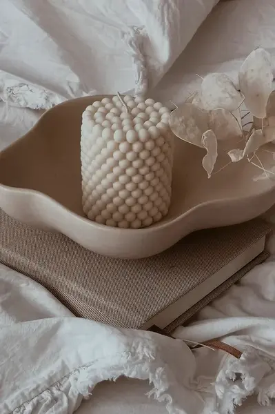 Dekorativní svíčka Temida Cube Bubble 200 g