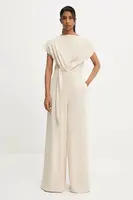 Overal Answear.LAB béžová barva, s kulatým výstřihem