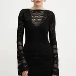 Šaty Guess NELLIE černá barva, mini, přiléhavé, W5GK48 Z3E22