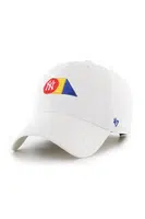 Bavlněná baseballová čepice 47 brand MLB New York Yankees bílá barva, s aplikací, B-PRPCU17GWS-WH