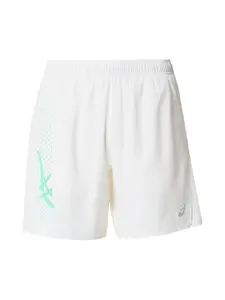 ASICS Športové nohavice  jablková / biela