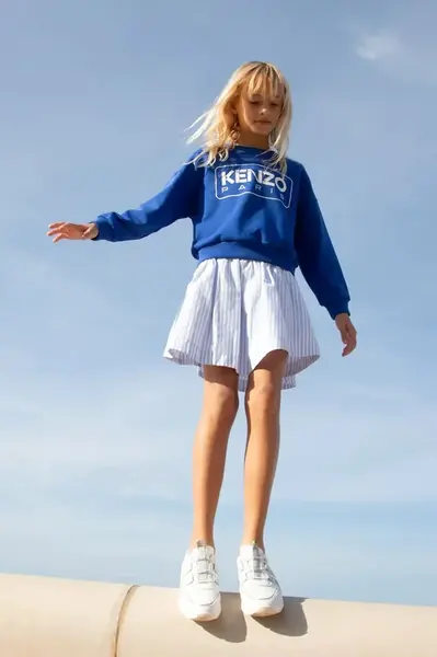 Dětská sukně Karl Lagerfeld modrá barva, mini, áčková, Z30446