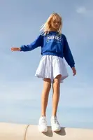 Dětská sukně Karl Lagerfeld modrá barva, mini, áčková, Z30446