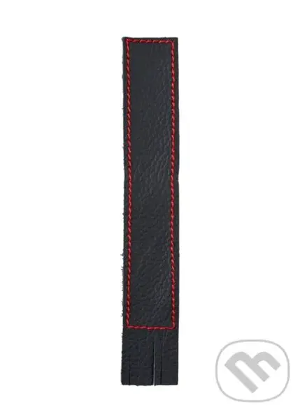 Kožená záložka se střapci Černá