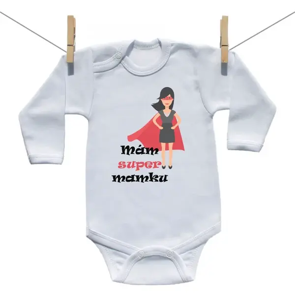 Boodyy Body s dlhým rukávom Mám super mamku 80 (9-12 mesiacov)
