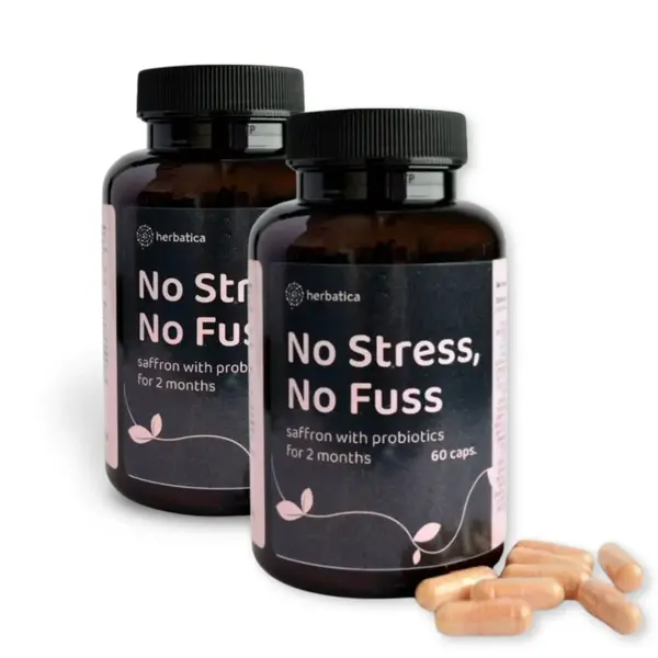 Zvýhodnený set: 2 x Bez stresu a starostí - šafran s probiotikami na dva mesiace - 60 kapsúl - Herbatica