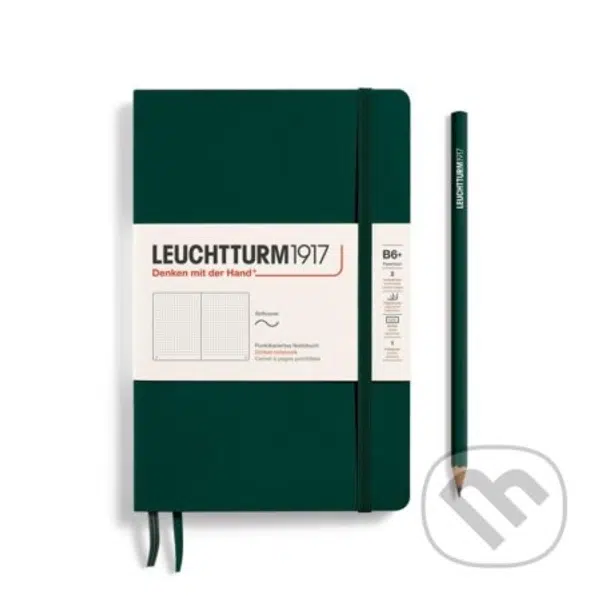 Leuchtturm1917 Zápisník Forest Green Softcover B6+ tečkovaný