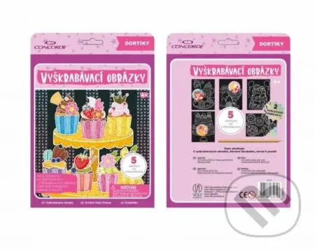 Vyškrabávací obrázky - Dortíky