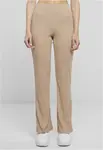 Women's ribbed trousers beige