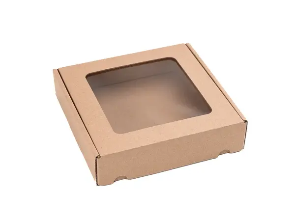 25 ks - Dárková krabice s průhledným víkem 200x200x50