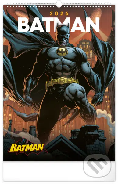 NOTIQUE Nástenný kalendár Batman Dark 2026 (univerzálne kalendárium)