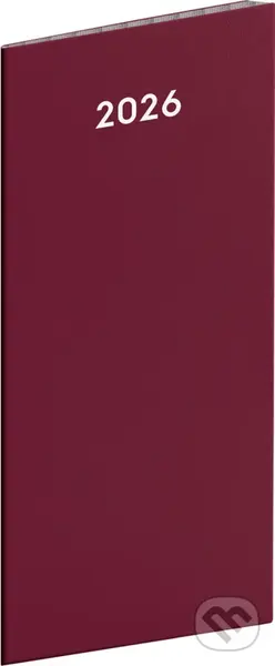 NOTIQUE Kapesní diář plánovací měsíční Vínový 2026