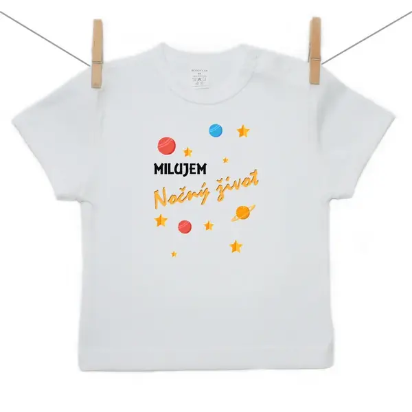 Boodyy Tričko s krátkym rukávom Milujem nočný život 80 (9-12 mesiacov)