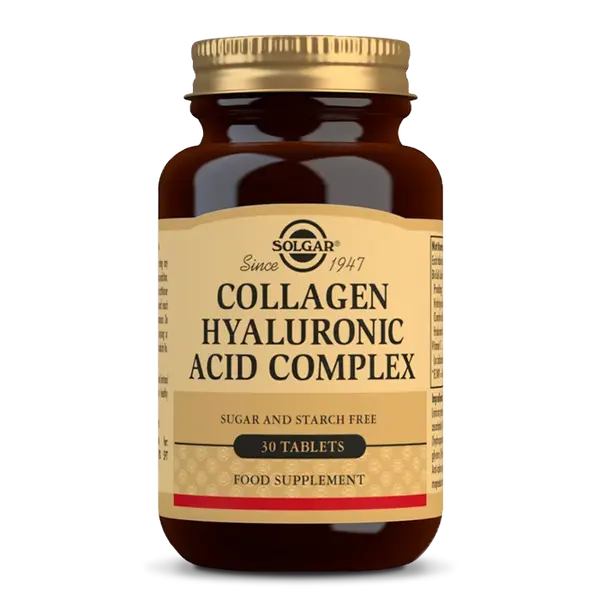 Solgar Collagen Hyaluronic Acid Complex Kolagén a kyselina hyalurónová 30 tabliet
