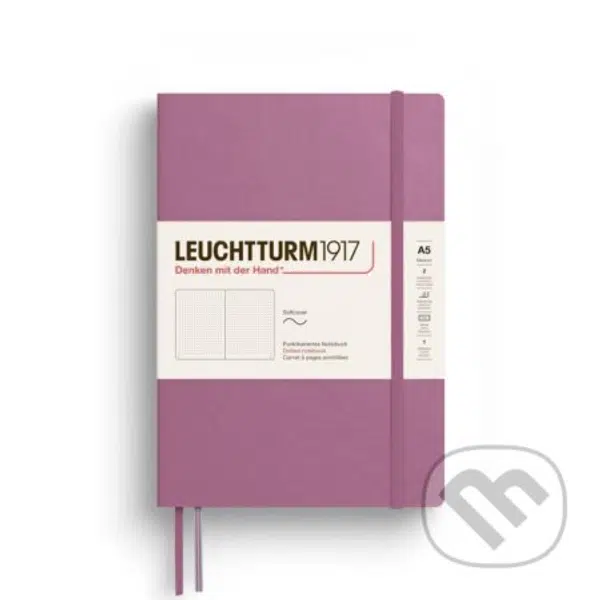 Leuchtturm1917 Zápisník Dusty Rose Softcover A5 tečkovaný