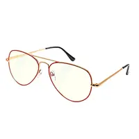 Okuliare na Počítač PCG09 zlatý/červený kovový rám +1,0