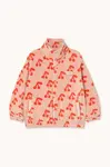Detská bunda Tinycottons CHERRIES POLAR JACKET oranžová farba, AW25-568