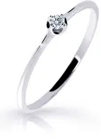 Cutie Diamonds Jemný prsteň z bieleho zlata s briliantom DZ6729-2931-00-X-2 55 mm