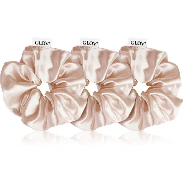 GLOV Satin Scrunchies S/M/L gumičky do vlasov Sparkling Wine 3 ks