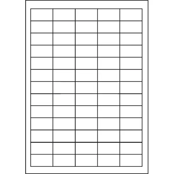 Samolepiace etikety 38 x 21,2 mm, 65 etikiet, A4, 1000 listov