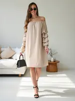 Resti Smooth women's dress a'la Spanish with ruffles