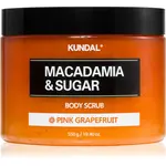 KUNDAL Macadamia & Sugar Body Scrub Pink Grapefruit jemný telový peeling s upokojujúcim účinkom 550 g