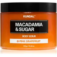 KUNDAL Macadamia & Sugar Body Scrub Pink Grapefruit jemný telový peeling s upokojujúcim účinkom 550 g