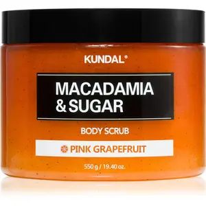 KUNDAL Macadamia & Sugar Body Scrub Pink Grapefruit jemný telový peeling s upokojujúcim účinkom 550 g