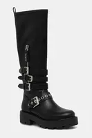 Kozačky Guess YANKY dámské, černá barva, na platformě, FLFYNK ELE11