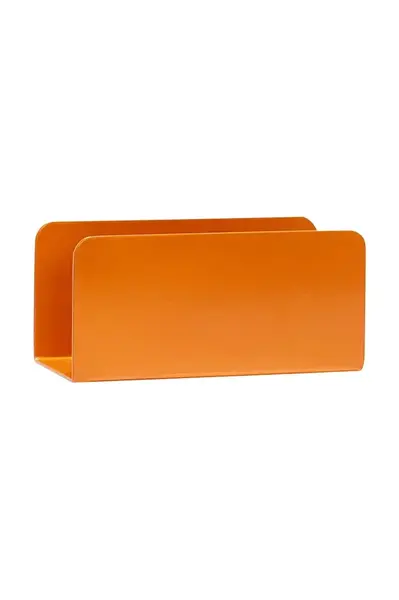 Nástěnný držák na časopisy Hübsch 15 x 7 x 7 cm oranžová barva