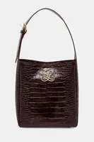 Kožená kabelka Luisa Spagnoli vínová barva, 542513