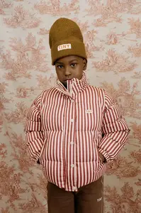 Dětská bavlněná bunda Tinycottons STRIPES SHORT PADDED JACKET