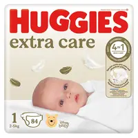 HUGGIES Detské plienky Extra Care 1 veľkosť 2-5 kg ​​84 kusov
