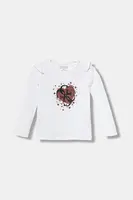 Kojenecké tričko s dlouhým rukávem Guess bílá barva, A5BI01 J1314