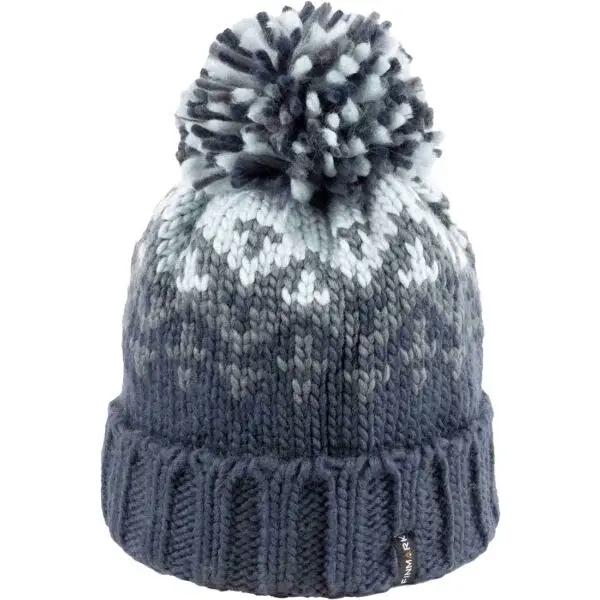 Finmark WINTER HAT Zimní pletená čepice, modrá, velikost UNI