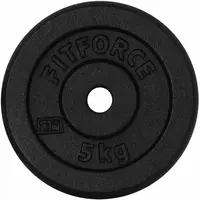 Fitforce PLB 5 KG x 25 MM Nakládací kotouč, černá, velikost 5 KG