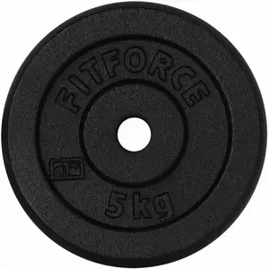 Fitforce PLB 5 KG x 25 MM Nakládací kotouč, černá, velikost 5 KG