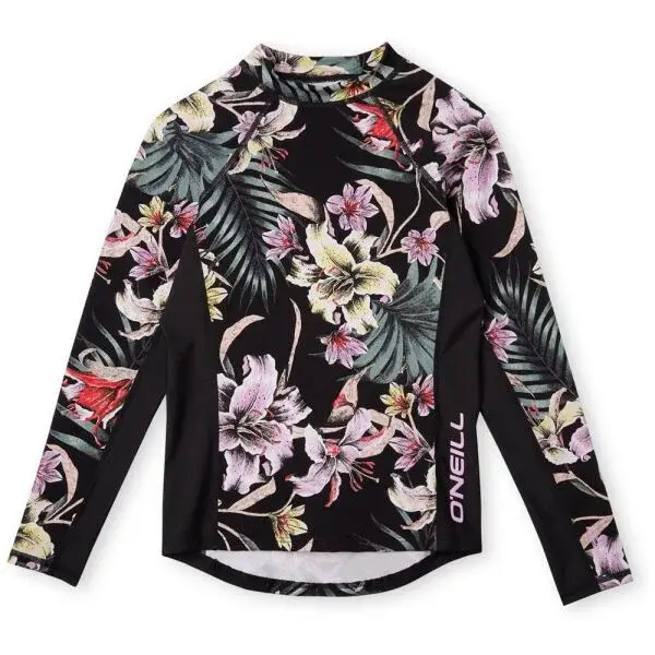 O'Neill SKINS Dívčí funkční tričko, černá, velikost 16Y