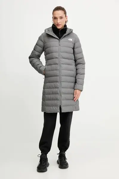 Bunda The North Face Aconcagua šedá barva, zimní, NF0A88TA0UZ1