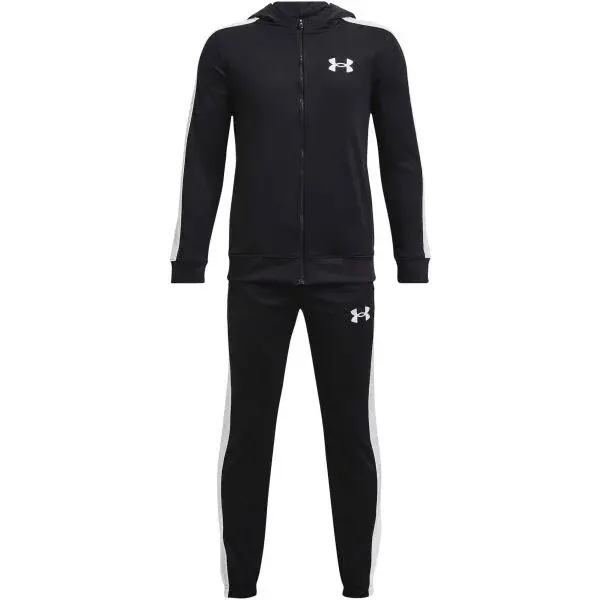 Under Armour KNIT HOODED TRACK SUIT Chlapecká tepláková souprava, černá, velikost L